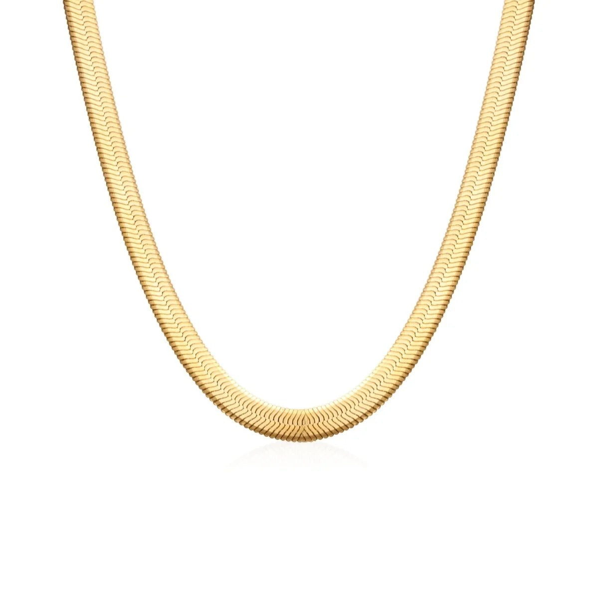 Colar Malha Snake Dourado Banhado em Ouro 18K